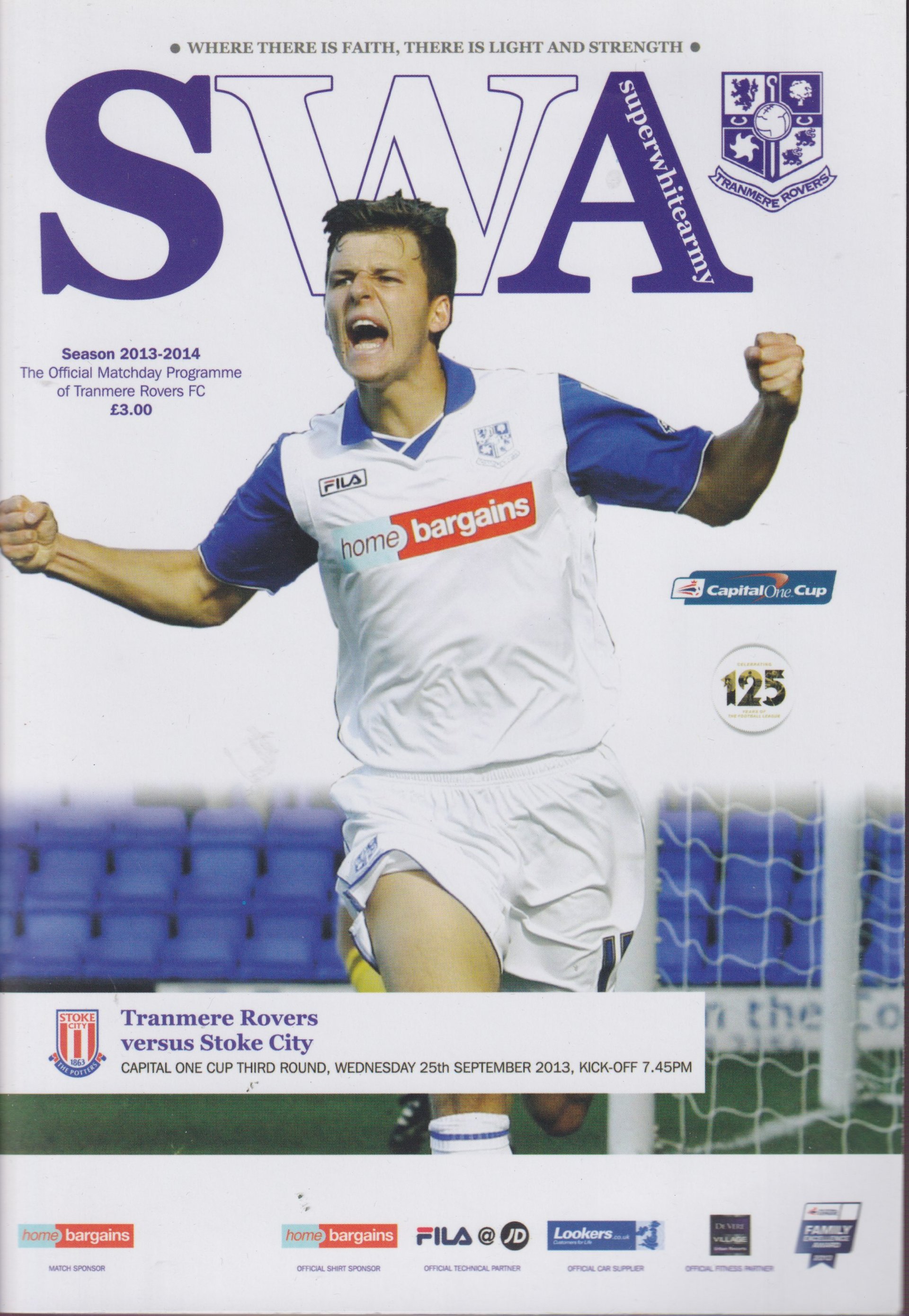 Tranmere Rovers v Stoke City match programme